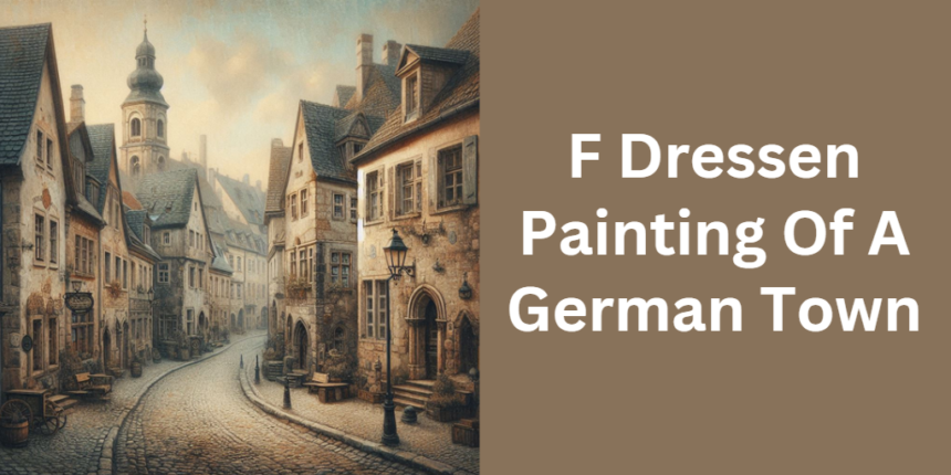 F Dressen Painting Of A German Town