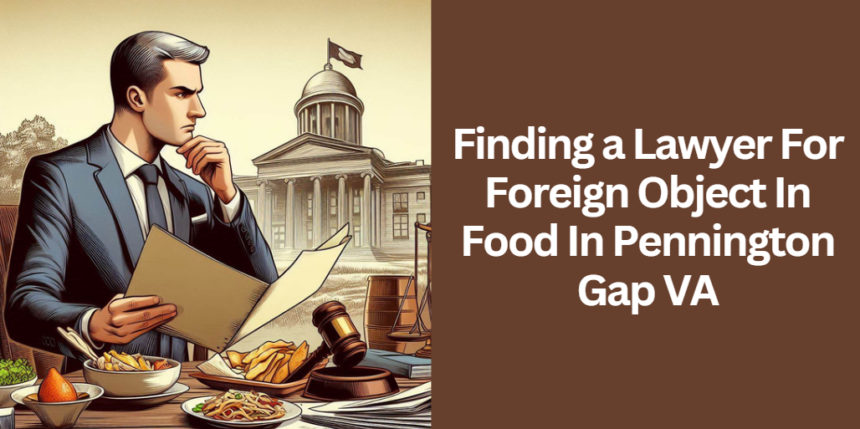 Finding a Lawyer For Foreign Object In Food In Pennington Gap VA