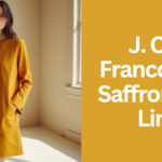 J. Crew Franco Dress Saffron Black Linen